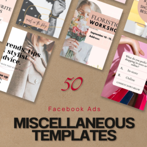 50 Ecom Miscellaneous Canva Templates for Facebook Ads
